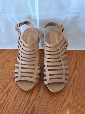 Women's Strappy Tan Gladiator Heels( See Last Photo For Special)